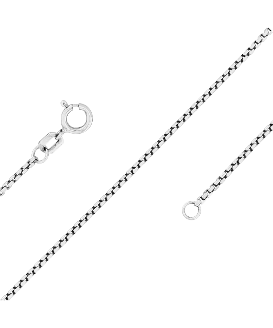 White gold chain "Box" 1.2mm