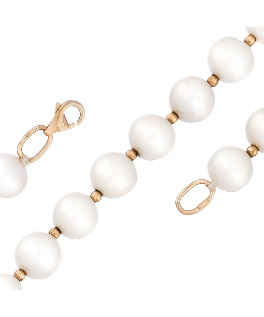 Pearl necklaces with gold 8mm