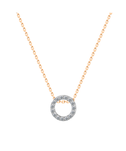 Gold chain with diamond pendant