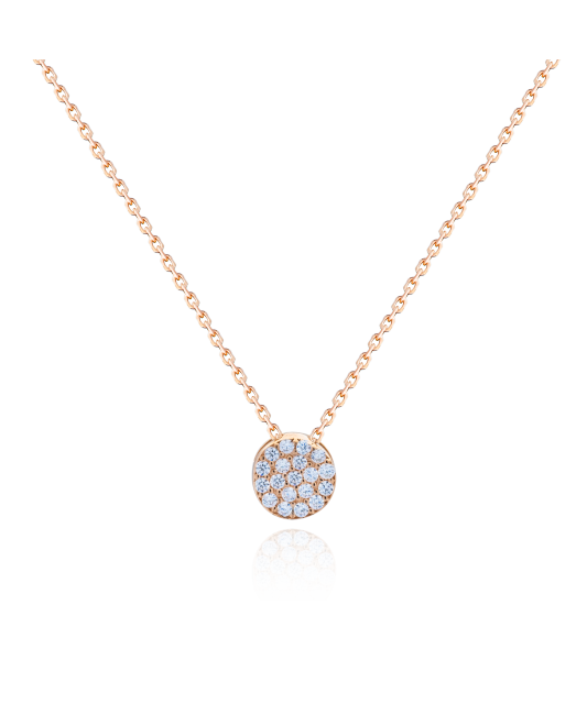 Gold chain with zirconium pendant