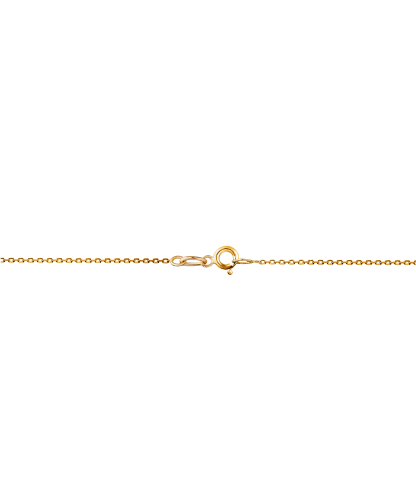 Gold chain with zirconium pendant "Dragonfly"