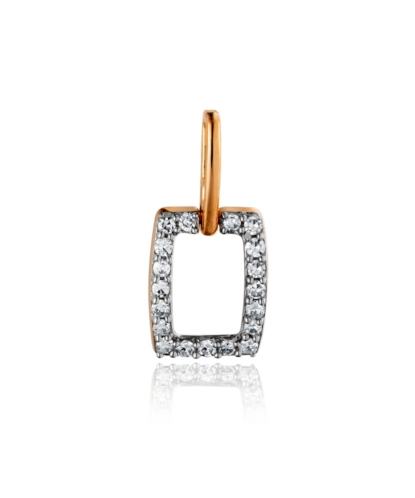 Gold pendant with diamonds