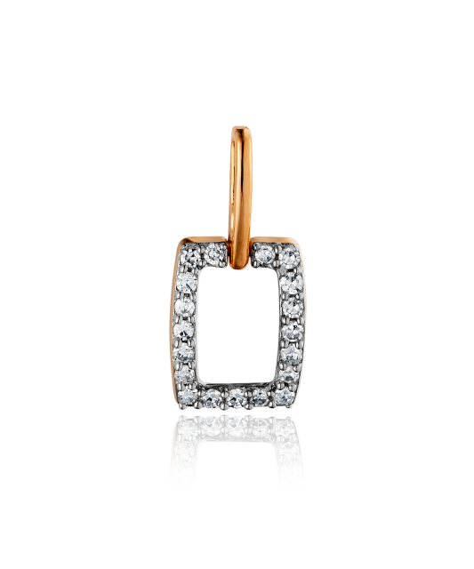 Gold pendant with diamonds