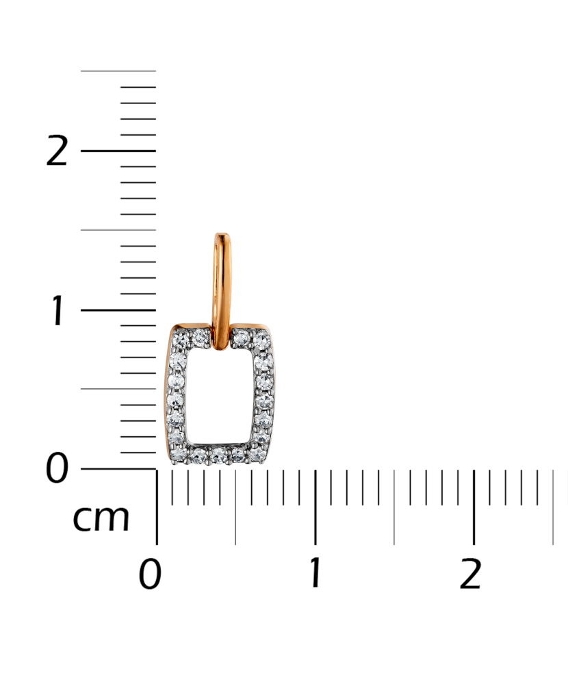 Gold pendant with diamonds
