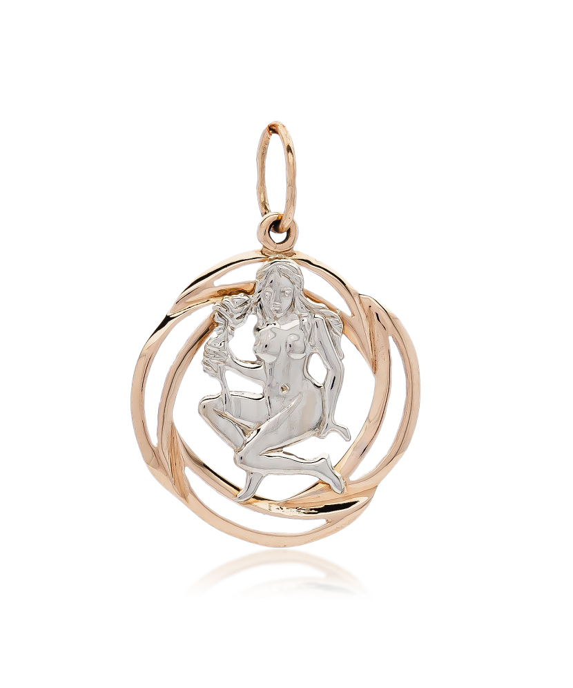 Gold pendant "Virgo "
