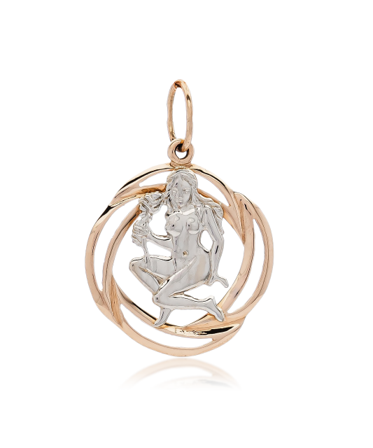 Gold pendant "Virgo "