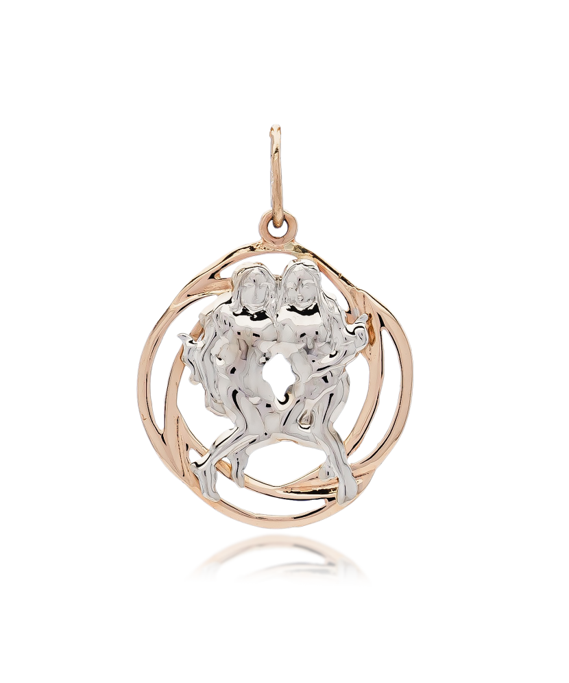 Gold pendant "Gemini "
