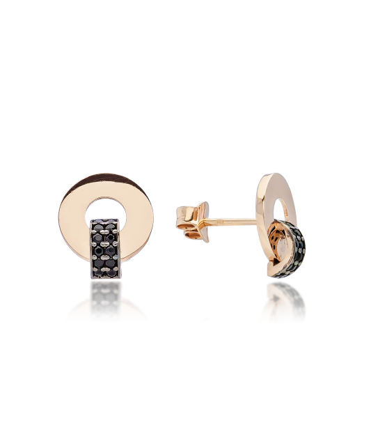 Auksiniai auskarai su cirkoniais  - Goldinga