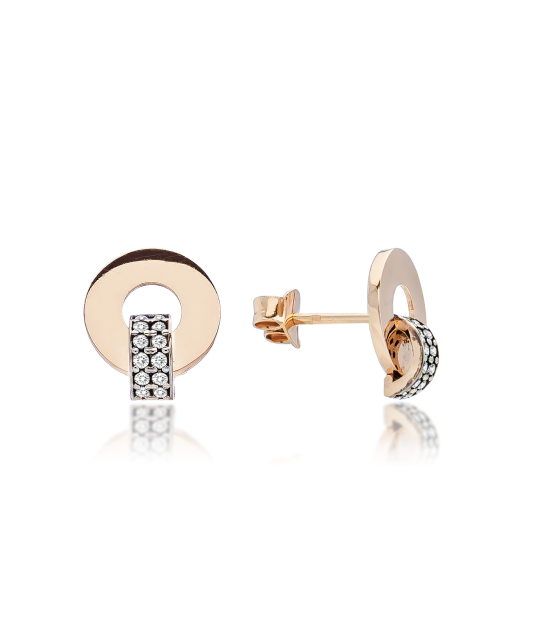 Auksiniai auskarai su cirkoniai  - Goldinga