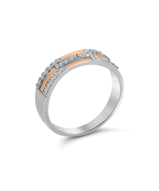 Gold plated Sterling silver ring with zircons