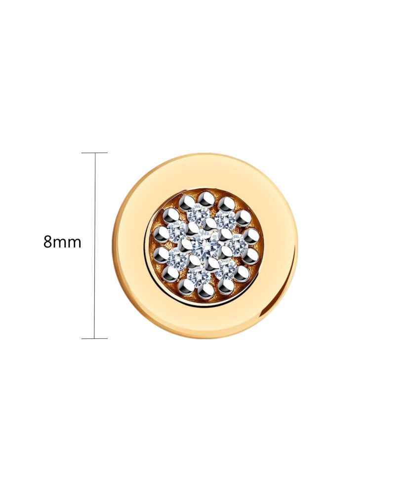 Gold pendant with zircons 2