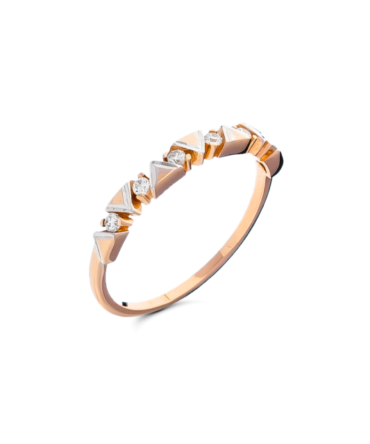 Auksinis žiedas su cirkoniais  - Goldinga