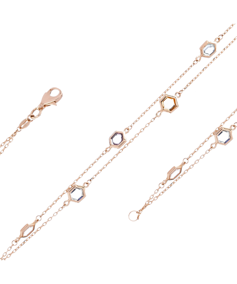 Auksinė apyrankė su cirkoniais  - Goldinga