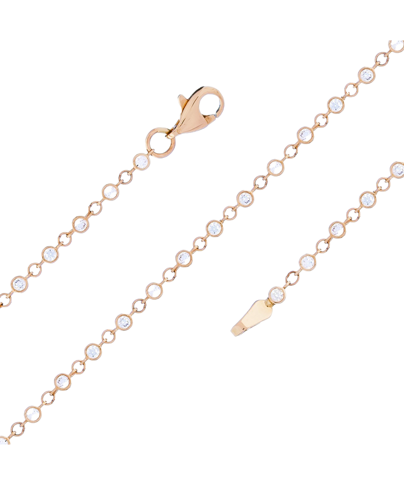 Gold bracelet with zircons