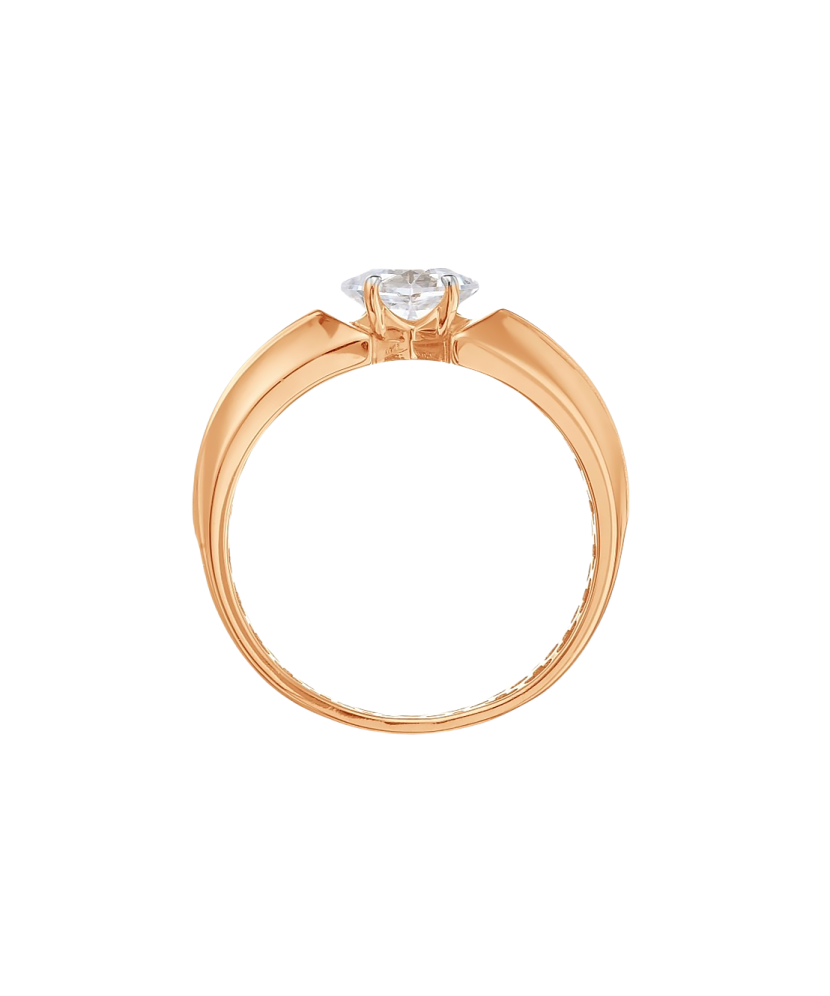 Auksinis žiedas su kristalu  - Goldinga