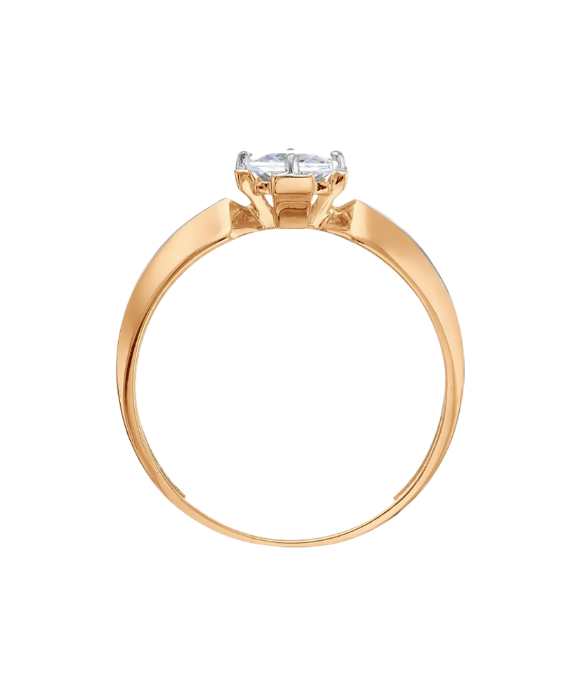 Gold ring with zircons