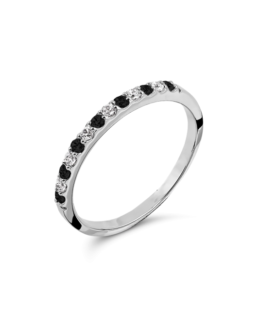 Balto aukso žiedas su cirkoniais  - Goldinga