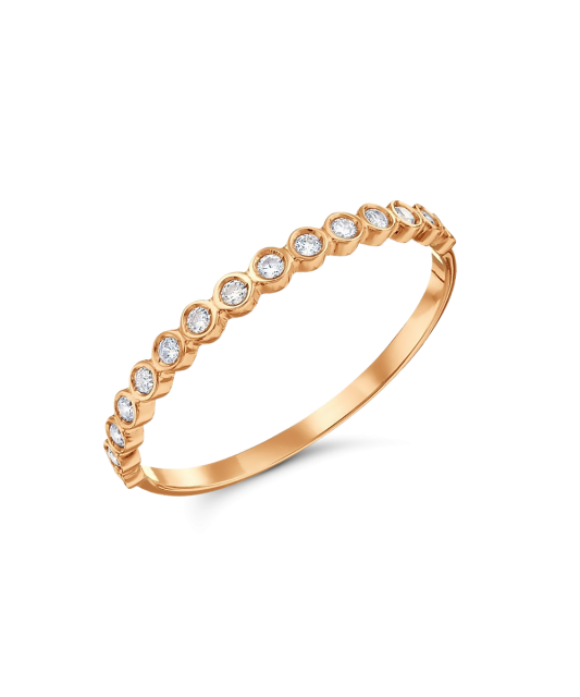 Gold ring with zircons