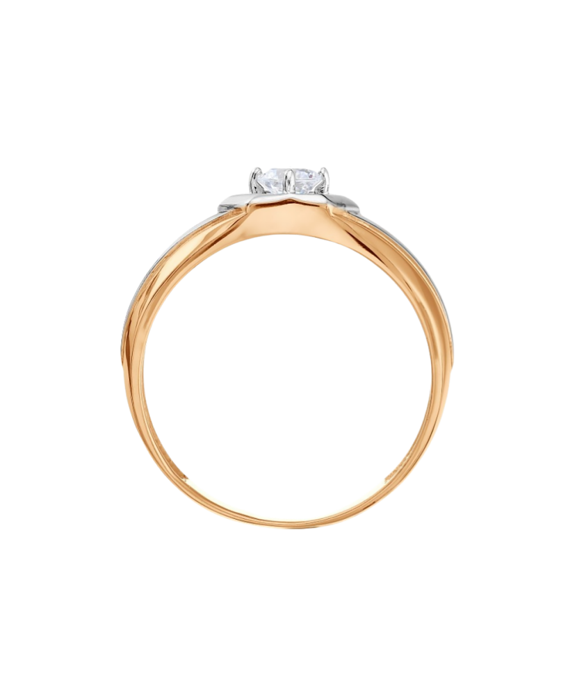 Gold ring with zircons