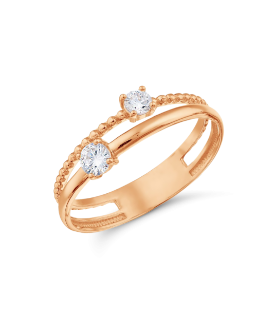 Auksinis žiedas su cirkoniais  - Goldinga