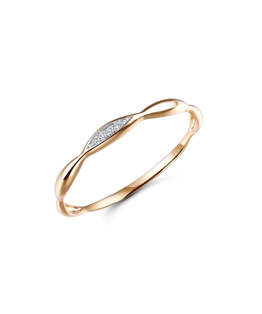 Gold ring with diamonds