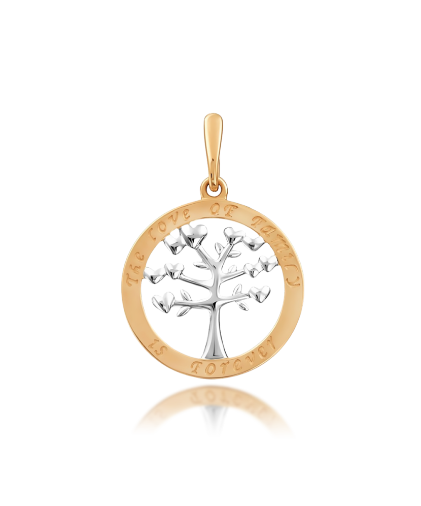 Gold pendant "family tree"