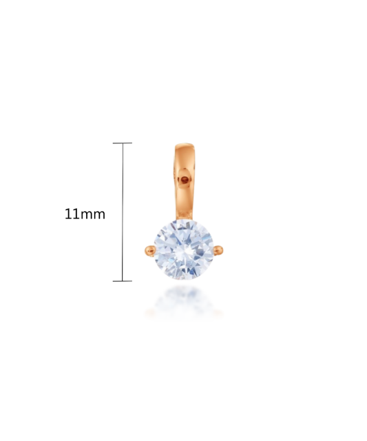 Gold pendant with zirconium