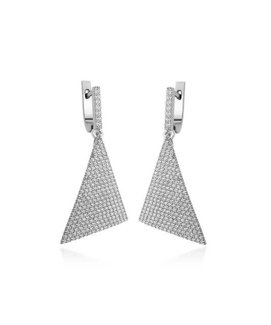 Sterling silver earrings with zircons