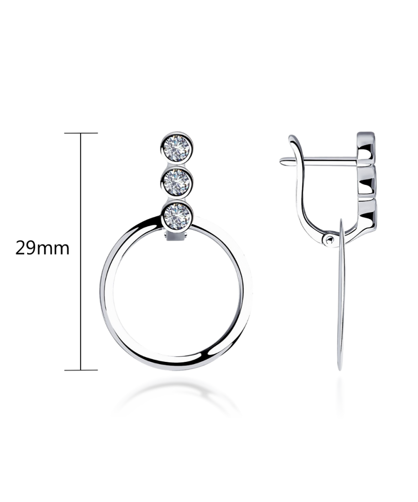 Sterling silver earrings with zircons