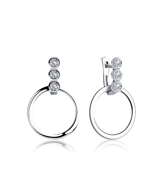 Sterling silver earrings with zircons