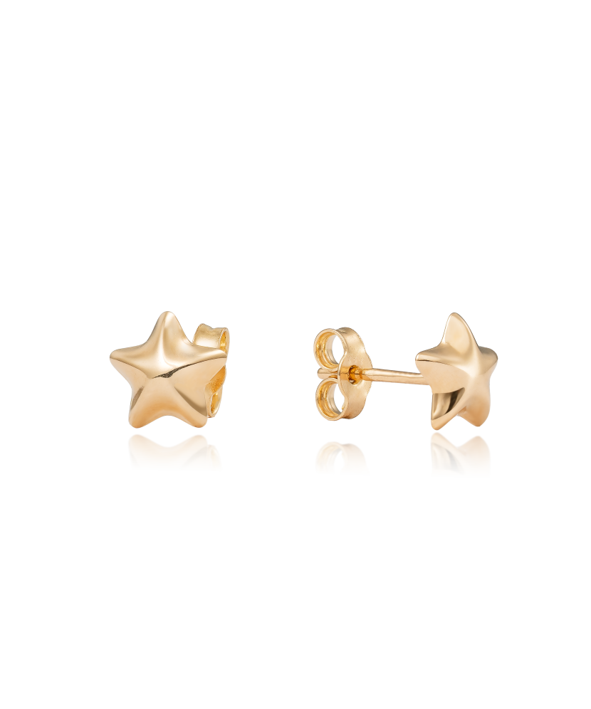 Gold earrings "star"