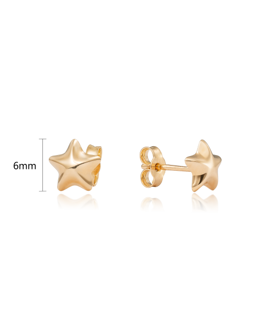 Gold earrings "star"