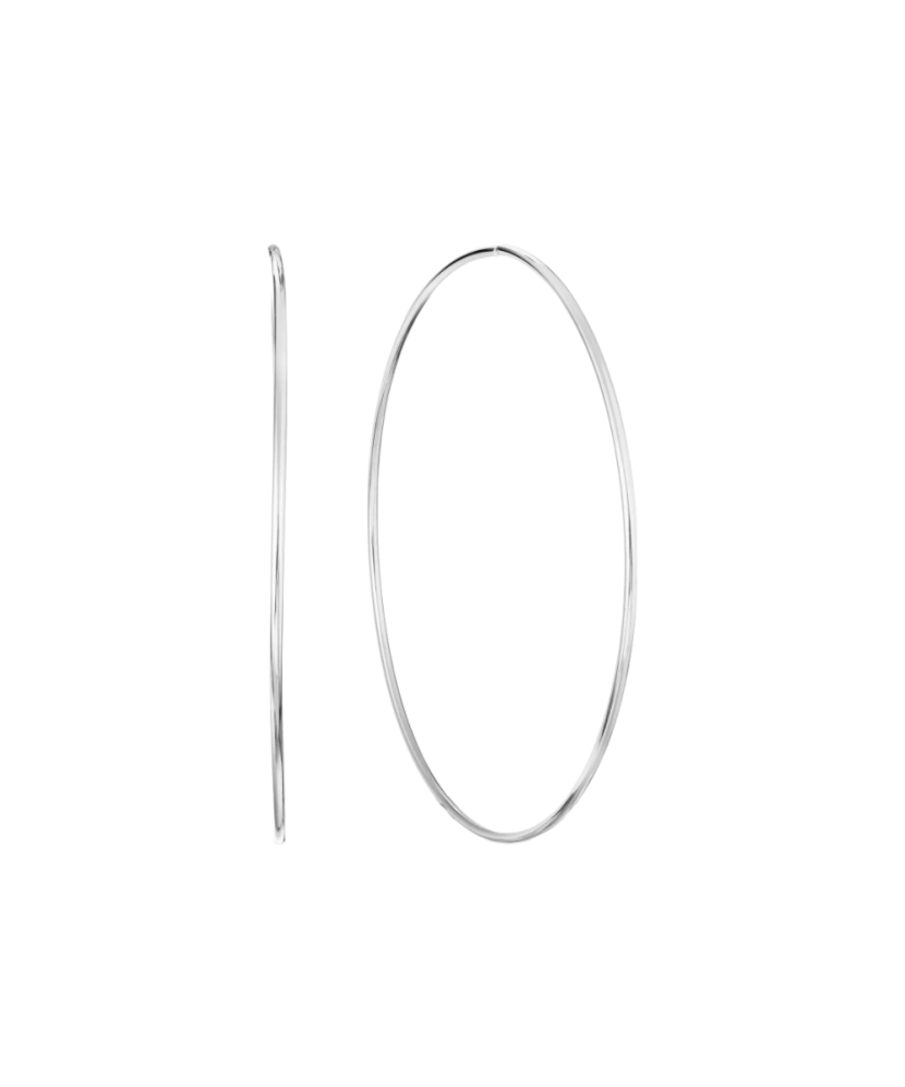 Sterling silver hoop earrings  90mm