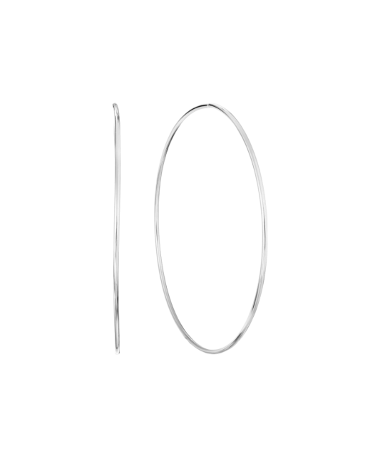 Sterling silver hoop earrings  90mm