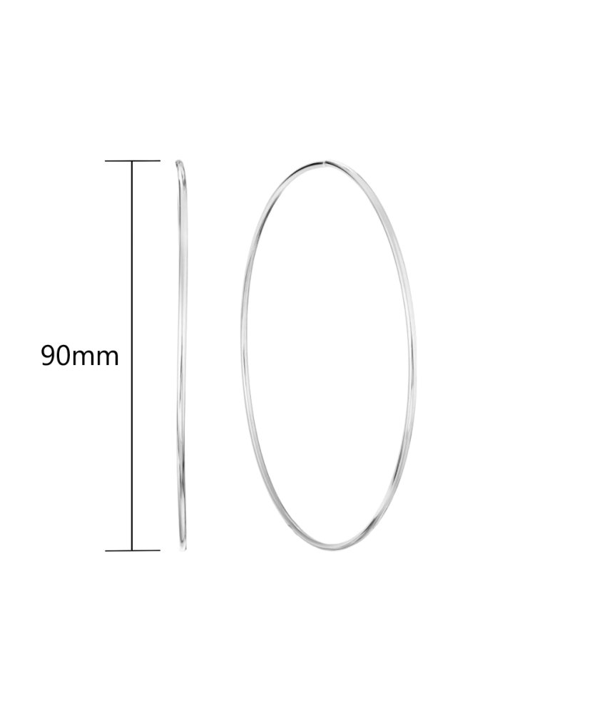 Sidabriniai auskarai rinkutės 90mm  - Goldinga