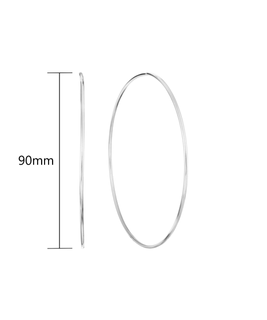 Sidabriniai auskarai rinkutės 90mm  - Goldinga