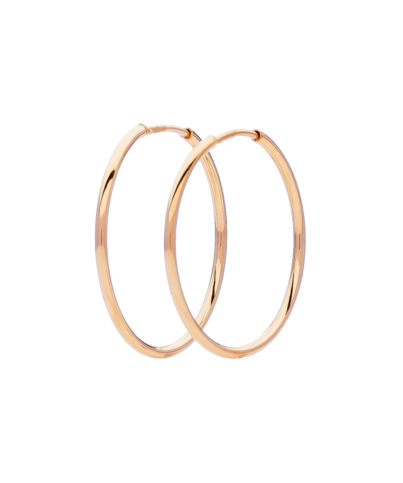 Gold hoop earrings 30mm