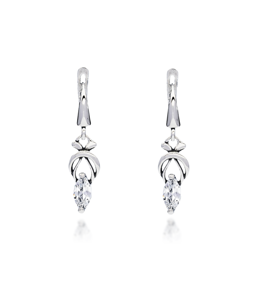 Sterling silver earrings with zirconium