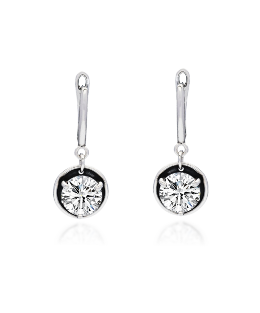Sterling silver earrings with zirconium
