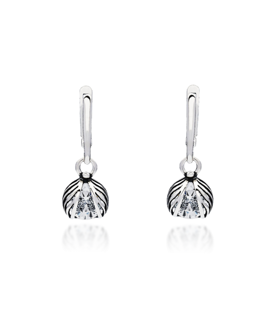Sterling silver earrings with zirconium