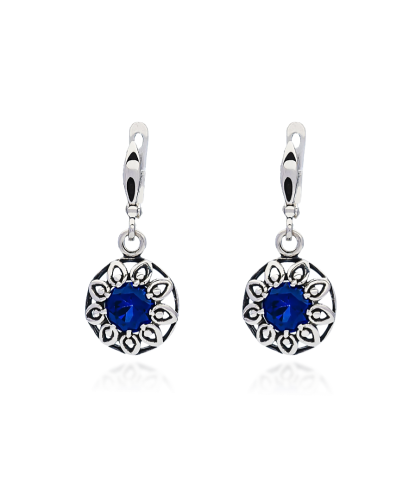 Sterling silver earrings with zirconium