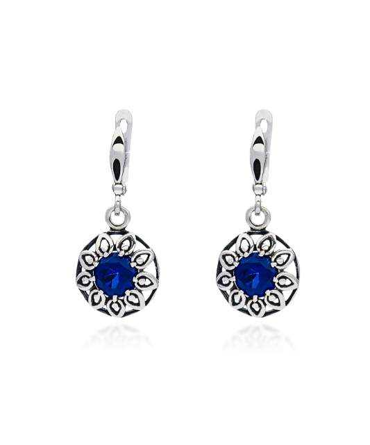 Sterling silver earrings with zirconium