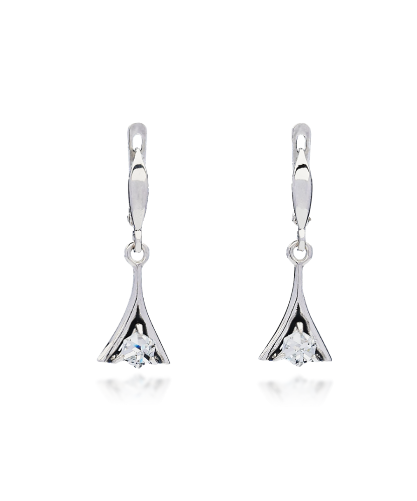 Sterling silver earrings with crystal
