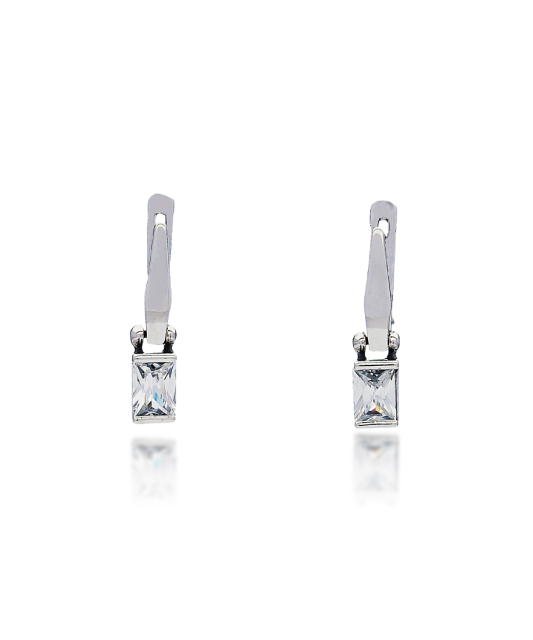 Sterling silver earrings with zirconium
