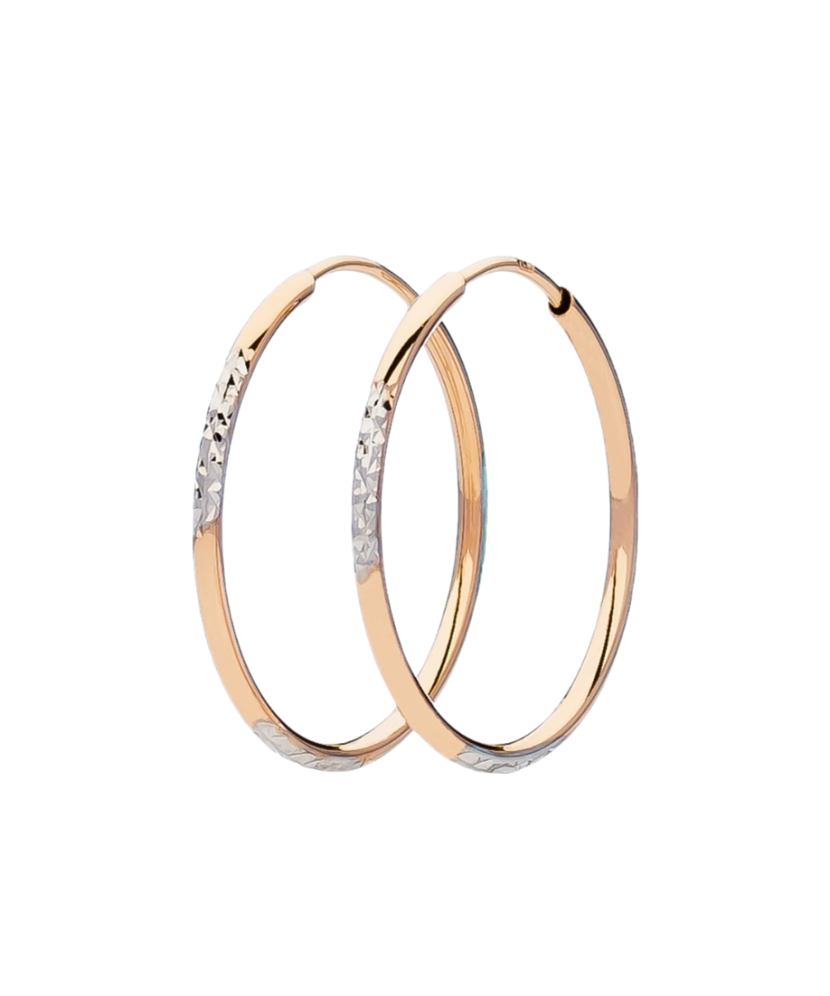 Gold hoop earrings 25mm
