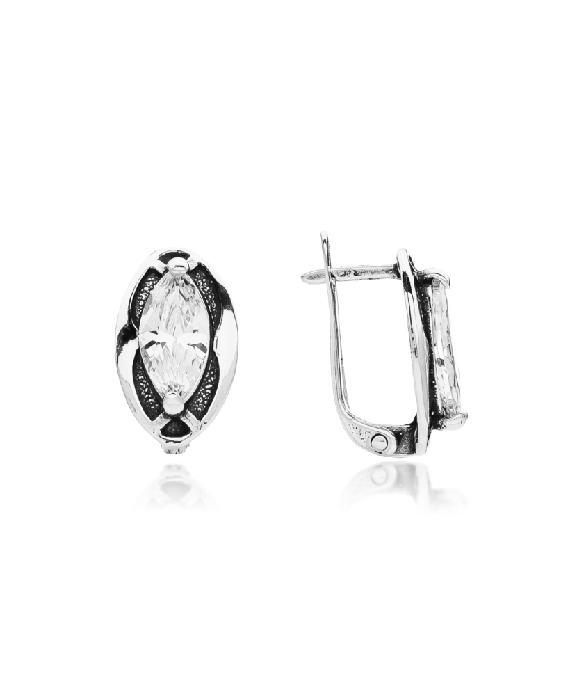 Sterling silver earrings with zirconium