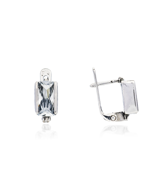 Sterling silver earrings with zirconium
