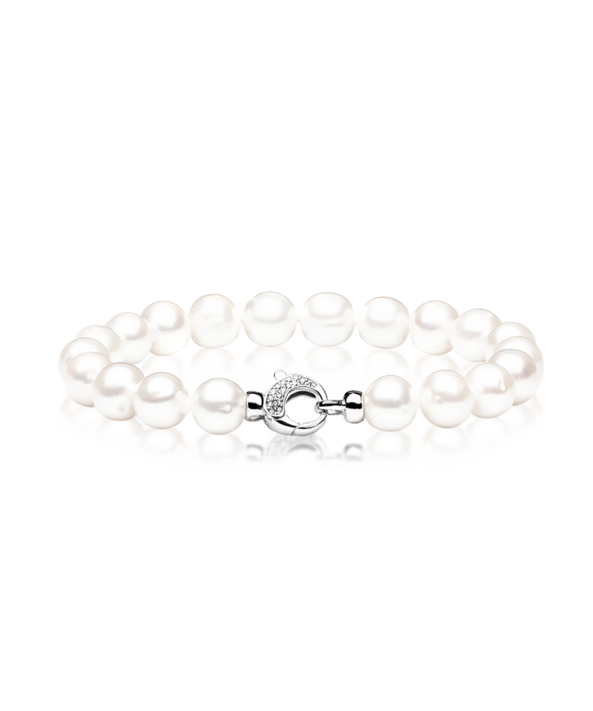 Bracelet with pearls and zircons