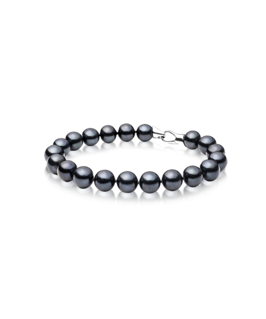 Bracelet with pearls and silver
