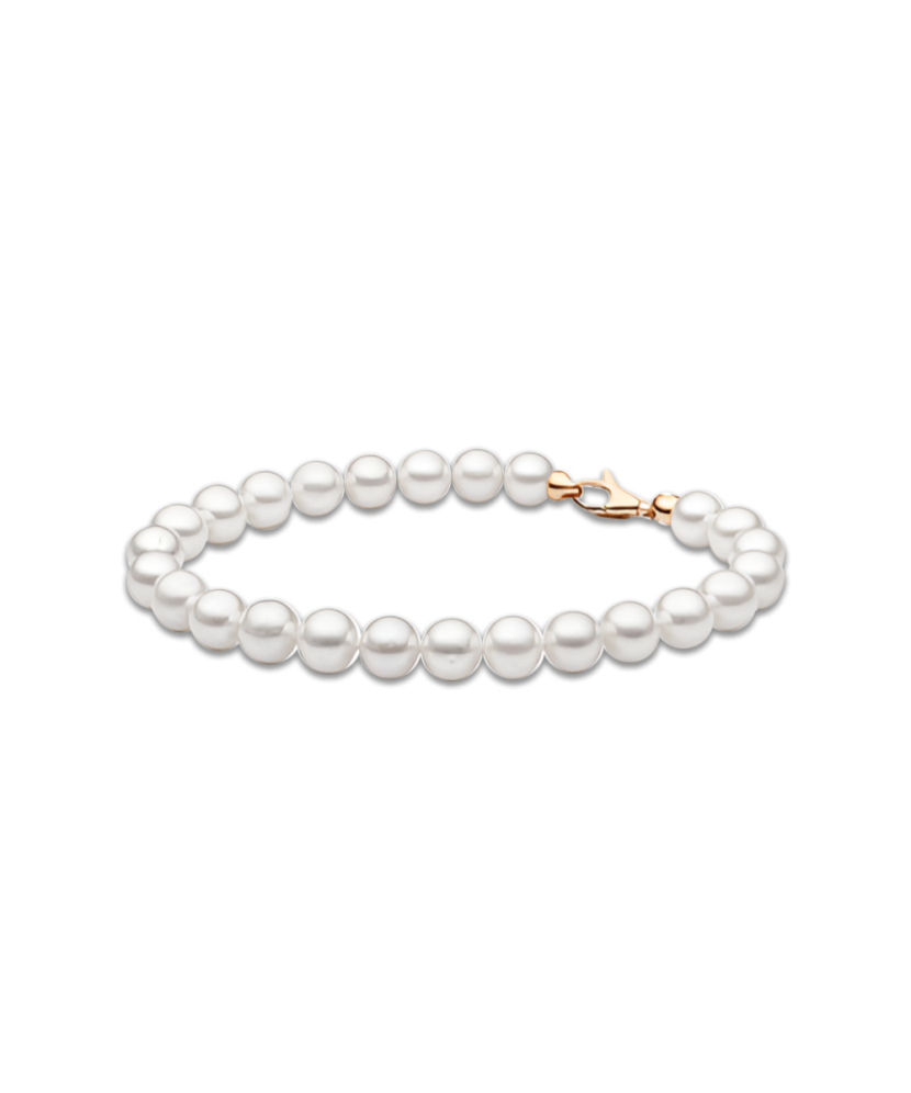 Bracelet with pearls and gold